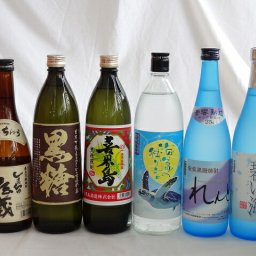 黒糖焼酎6本セット 黒麹仕込み 甕壺三年貯蔵海亀の独り言 喜界島 音響熟成れんと 黒糖 碧い海 しまちゅ伝蔵 900ml×3本 720ml×3本(鹿児島県)