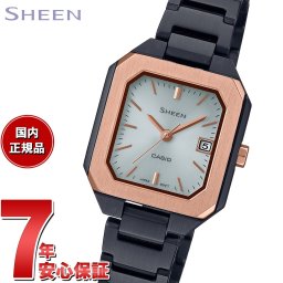 カシオ シーン CASIO SHEEN ソーラー 腕時計 レディース SHS-4528GBJ-7AJF ブラック ピンクゴールド