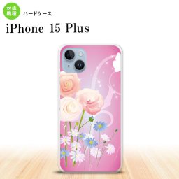 iPhone15 plus iPhone15 plus スマホケース 背面ケース ハードケース 花柄 ミックス C ピンク 2023年 9月発売 nk-i15pl-282