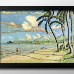 ルイ ミシェル アイルシェミウス ビーチ アット アピア A3 サイズ ポスター アート おしゃれ 絵画 インテリア 北欧 イラスト マット紙 艶消し アートパネル 額 フレーム デザイン 壁掛け ギフト 新築祝い ディスプレイ 引越し祝い　新生活　空間デザイン 