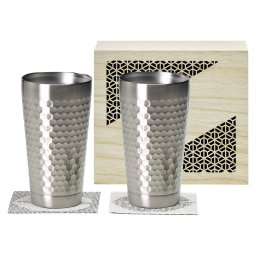 TUCHIME 2層タンブラー350mlペア(木箱入)  ／タンブラー 食器 キッチン用品 お中元 御中元 ギフト 暑中 残暑 お盆 初盆 新盆 お供 御供 ギフト 2026 送料無料 ギフト プレゼント プチギフト 内祝い 快気祝い 出産祝い 結婚祝い 引出物 新築祝い お返し