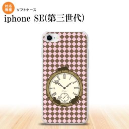 iPhoneSE 3 iPhoneSE 3 スマホケース ソフトケース 時計 チェック ピンク メンズ レディース nk-ise3-tp1221
