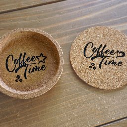 コーヒータイムのコルクコースター