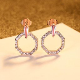 ピアス 両耳用 キュービックジルコニア ホワイト シルバー925 ピンクゴールド シルバー スタッド ぶら下がり 上品 エレガント おしゃれ 可愛い かわいい きれいめ ce0450