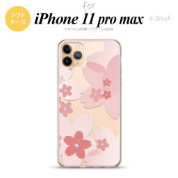 iPhone11ProMax iPhone11pro max スマホケース ソフトケース 花柄 サクラ B ピンク メンズ レディース nk-i11pm-tp058