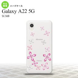 SC-56B Galaxy A22 スマホケース ハードケース 花柄 カット ピンク メンズ レディース nk-a22-076