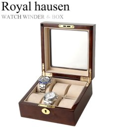 Royal hausen ロイヤルハウゼン 時計収納ケース　ウォッチケース 腕時計 コレクション 6本収納 MDF 木製 ウッド 鍵付き GC02-LG3-06