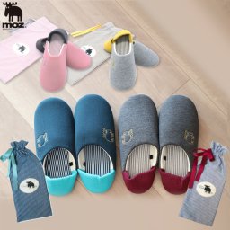moz スリッパ  携帯用袋付 ルームシューズ 靴 上履き 簡易シューズ かかと付 2WAY 洗える 洗濯 トラベル 旅行用 携帯 男女兼用 来客用 入学式 卒業式 運動会 トイレ 滑り止め 収納 雑貨 シンプル かわいい インテリア 新生活 ギフト