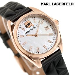 カール・ラガーフェルド ラウンド エッセンシャル クォーツ 電池式 腕時計 ブランド レディース KARL LAGERFELD R0551107501 アナログ