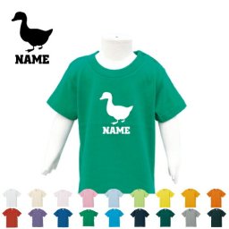 「アヒル」名入れTシャツ/ベビー服、キッズ服、お名前、子供服、キッズウェア、こども服、入園、入学、新学期、幼稚園、保育園、小学校、ベビーウェア、入園祝い、入学祝い、家鴨、Duck【ネコポス発送可】【cf_bst】
