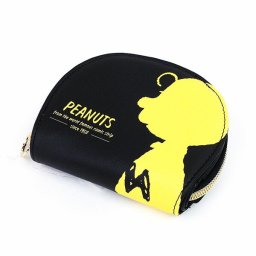 スヌーピー チャーリー・ブラウン 財布 ラウンド財布 ブラック グッズ  (MCOR)
