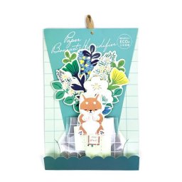 ねむねむアニマルズ ペーパーブーケ 加湿器 コタロウ 電源なし 節電 エコ ウィンター インテリア