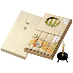 【送料無料・包装無料・のし無料】カメヤマ 吟撰仙年香・絵ろうそくセット I1347-09-01(A4) ギフト 香典返し 法事 仏事 志