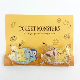 ポケモン ピカチュウ イーブイ ポッチャマ アクリルクリップ クリップ 文具 ブルー