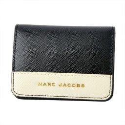 マークジェイコブス Marc Jacobs パスケース カードケース M0013709-190 Saffiano Metal Letters Train Pass Case サフィアノ メタル レター トレイン パスケース Black/Cloud White ブラック+ホワイト