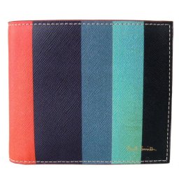 ポールスミス Paul Smith 財布 二つ折り財布 メンズ マルチカラーストライプ ATXC 4833 W785 96 Made in ITALY 【スペシャルラッピング660円(別売り)】 誕生日 お中元 結婚祝い 結婚式 彼氏 息子 夫 男性 財布 バレンタイン 高級 ホワイトデー 父の日 母の日 即日発送