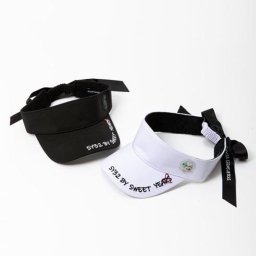 ◆NEW◆ サンバイザー ゴルフ SUN VISOR CAP SY32 by sweet years GOLF SYG-23S106 SYG LADYS RIBBON SUN VISOR ロゴ刺繍 ロゴワッペン レディース