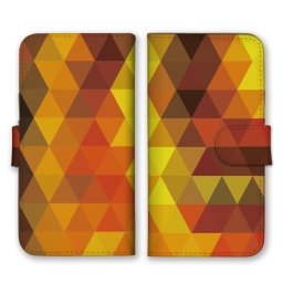 ＼全機種対応／ スマホケース 手帳型 スマホカバー 手帳タイプ スマートフォン ケース カバー モザイク トライアングル ウォーム かわいい おしゃれ かっこいい カードホルダー付き カード収納 合皮 合成レザー