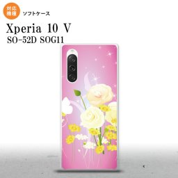 Xperia10V Xperia10V スマホケース 背面ケースソフトケース 花柄 ミックス D ピンク 2023年 7月発売 nk-xp105-tp285