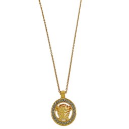 ヴェルサーチェ Versace アクセサリー ネックレス 1015201 1A00621 4J120 arve00076l メドゥーサ '95 クリスタル サークル ペンダント MEDUSA '95 PENDANT NECKLAC レディース メンズ ユニセックス ゴールド+クリア