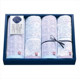 伊予国 花つむぎ つむぎ フェイスタオル4P  IH5031  内祝 内祝い お祝 御祝 記念品 出産内祝い プレゼント 快気祝い 粗供養 引出物