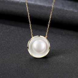 ネックレス 淡水パール シルバー925 ホワイト ブラック イエローゴールド 小豆 アズキチェーン 中粒 一粒 シンプル 上品 大人 可愛い かわいい ～43.5cm pn0098