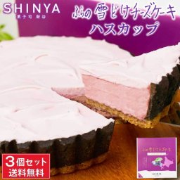 ふらの 雪どけチーズケーキ ハスカップ 3個セット 菓子司 新谷 SHINYA 富良野 ギフト お菓子 お土産 北海道限定 雪どけ 母の日 プレゼント 人気 お取り寄せ 北海道スイーツ