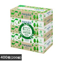 ネピアネピecoティシュ200W5P ティッシュ エコ BOXティッシュ ネピア 王子ネピア パルプ パルプ100％ nepia ネピeco FSC ネピeco