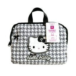 サンリオ ハローキティ パッカブル トートバッグ XLサイズ (Houndstooth) 折り畳み  Sanrio