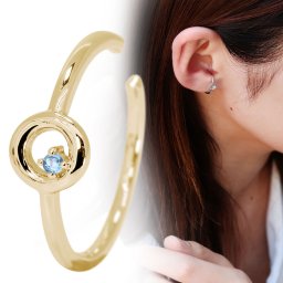 K18 イヤーカフ 18k 片耳用 イエローゴールド ピンクゴールド レディース イヤカフ 18金 11月誕生石