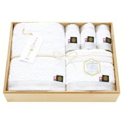 【ギフト対応無料】今治小町 白無垢II 深木箱入りタオルセット (TIK0014205) ※送料無料(北海道・沖縄は除く)