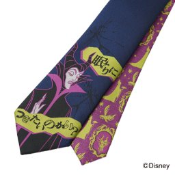 ネクタイ DISNEY ディズニー ヴィランズ　マレフィセント柄 ブランド ネクタイ ブランド キャラクター 誕生日 お祝い 結婚式 クリスマス 入学 入社 プレゼント ギフト スーツ  DNDW1671