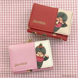 公式 公認 モンチッチ がま口 ミニ財布 口金財布 かわいい レトロ 昭和レトロ モンチッチくん モンチッチちゃん ピンク 赤 レディース プレゼント 財布 新学期 通学 三つ折り セキグチ