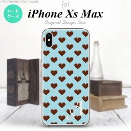 iPhoneXsMax iPhone XS Max スマホケース ハードケース ハート B 青 +アルファベット メンズ レディース nk-ixm-172i