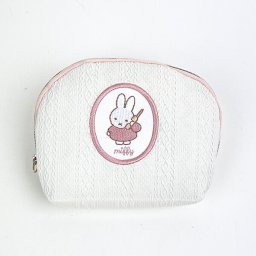 ミッフィー miffy ポーチ(ホワイト) 小物入れ スプリングニットシリーズ
