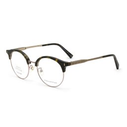 ゼニア ZEGNA エルメネジルド・ゼニア メガネ 眼鏡 フレームのみ EZ5111-D/V 052 50 アジアンフィット アイウェア サーモント（ブロウ） メンズ レディース ユニセックス ローズゴールド+ハバナ