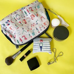 ABC DESIGNコスメbigポーチ コスメポーチ かわいい イニシャル入り おしゃれ トラベル