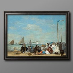 ウジェーヌ ブーダン Beach Scene at Trouville A3 サイズ ポスター アート おしゃれ 絵画 インテリア 北欧 イラスト マット紙 艶消し アートパネル 額 フレーム デザイン 壁掛け ギフト 新築祝い ディスプレイ 引越し祝い　新生活　空間デザイン 