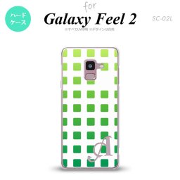 Galaxy Feel 2 ギャラクシー フィール 2 SC-02L スマホケース カバー ハードケース スクエア 緑 イニシャル 対応 nk-sc02l-1367i[スマホ,スマホケース,スマホカバー,ケース,カバー,ジャケット]