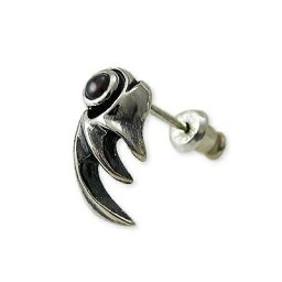 ピアス 片耳用 M's collection エムズコレクション シルバー ガーネット ブラック 彼氏 メンズ