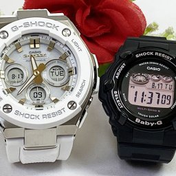 恋人たちのGショックペアウオッチ G-SHOCK BABY-G ペアウォッチ  カシオ 2本セット  電波ソーラー GST-W300-7AJF BGR-3000UCB-1JF人気 ラッピング無料 クリスマス　誕生日 御祝い還暦 銀婚式　結婚記念日　バレンタイン 婚約