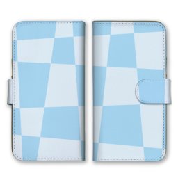＼全機種対応／ スマホケース 手帳型 スマホカバー 手帳タイプ スマートフォン ケース カバー チェック柄 ブルー シンプル かわいい おしゃれ かっこいい カードホルダー付き カード収納 合皮 合成レザー