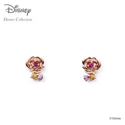 【ディズニーコレクション】 ディズニー / ピアス / ディズニープリンセス ベル / THE KISS  ピアス K10 ピンクゴールド ダイヤモンド （レディース） ザキス 【送料無料】 ギフト アニバーサリー