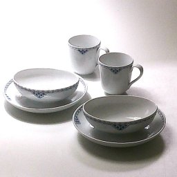 ロイヤルコペンハーゲンROYAL COPENHAGEN  プリンセスブルー　ブランチセット６ピース【食器セット　引っ越し祝い　セット皿　ブランド食器　】【御結婚御祝・内祝・新築御祝・還暦御祝・御礼・寿・ギフト包装可能】