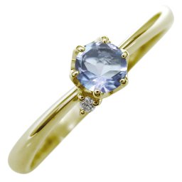 ファランジリング アクアマリンサンタマリア リング 18k K18 指輪 アクアマリンサンタマリア ピンキーリング 普段 使い 自分用