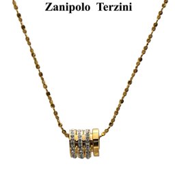 【金属アレルギー対応】Zanipolo Terzini ザニポロ タルツィーニ サージカルステンレス製 ネックレス イエローゴールドIP レディース ZTP4203 FM YG CZ WH 国内正規品 ホワイトデー バレンタインデー クリスマス 結婚記念日 還暦祝い 入学 卒業 入社祝い 退職 プレゼント ギフト 贈り物 恋人 夫婦 母の日 父の日 