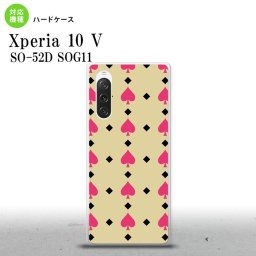 Xperia10V Xperia10V スマホケース 背面ケース ハードケース トランプ スペード ベージュ ピンク 2023年 7月発売 nk-xp105-540