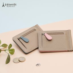 【メール便OK】マネークリップ レディース 財布 カードケース パスケース ミニ財布 本革 二つ折り財布 ミニウォレット 牛革 おしゃれ 女性用 コンパクト