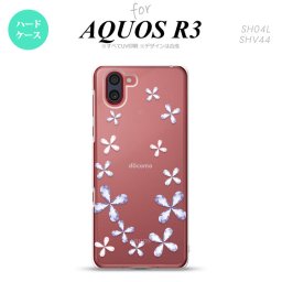 SH-04L SHV44 R3 AQUOS R3 スマホケース カバー 花柄 カット 紫 nk-r3-077