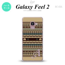 Galaxy Feel 2 ギャラクシー フィール 2 SC-02L スマホケース カバー ハードケース エスニックゾウ ベージュ イニシャル 対応 nk-sc02l-1572i[スマホ,スマホケース,スマホカバー,ケース,カバー,ジャケット]